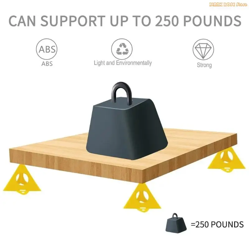 K1AE 10Pcs Pyramid Triangle Sprays Powder Coating Wooden Support Bracket Feet