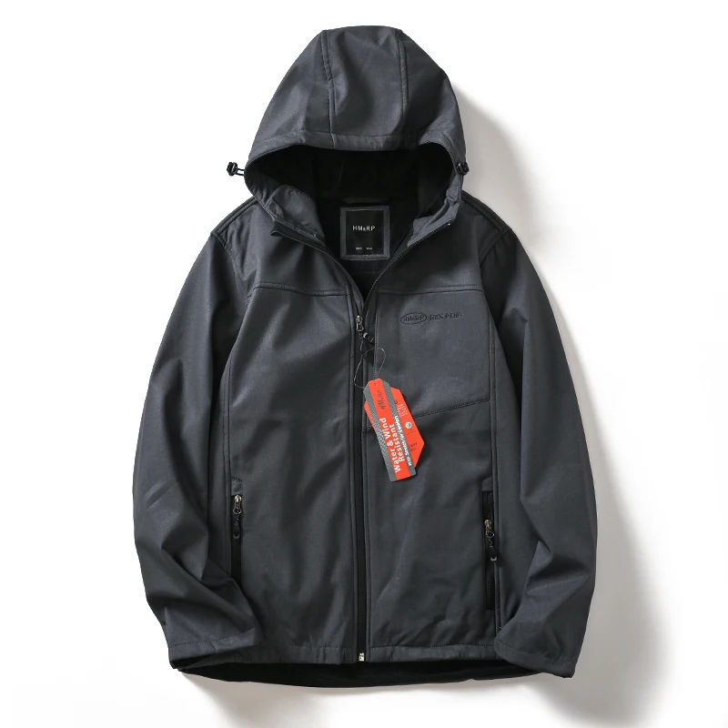 

Профессиональная мужская уличная куртка с капюшоном на подкладке Fce, ветрозащитная, водонепроницаемая, модная, городская, весенне-осенне-зимняя верхняя одежда