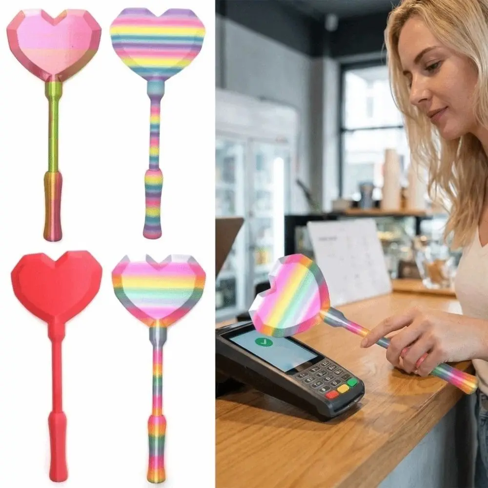 Creative 3D Print Wand Tap To Pay Portable Convenient Checkout Telescoping Credit Card Holder Lightweight Heart-shaped