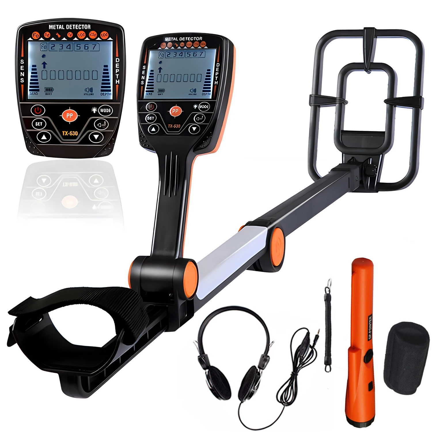 TX-630 Складной металлоискатель Водонепроницаемые регулируемые складные металлоискатели Высокая точность Легкий складной