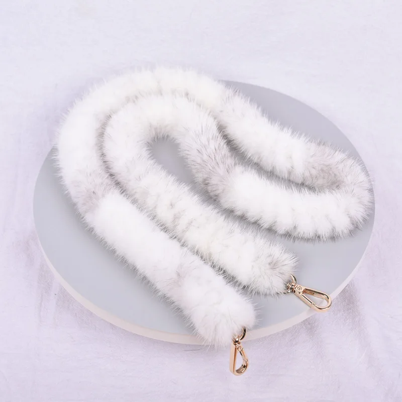 Besfilin Real Mink Fur Metal Bag Chain, Handle Strap, Shoulder Strap Replacement, Crossbody, Luxury, Versatile Fashion