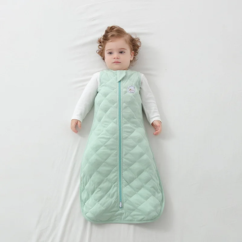 Autumn Winter Keep Warm Newborn Sleeveless Sleeping Bag Rompers Infant Pajamas Cotton Soft Boys Girls Cotton Vest Sleeping Bag