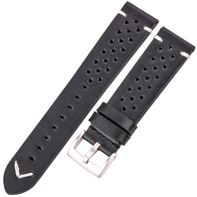 DUTRIEUX Handmade Armband 18 20 22 24mm Öl Wachs Echtem Leder Strap Frauen Männer 4 farben Atmungsaktive Uhr Band Armband zubehör 4