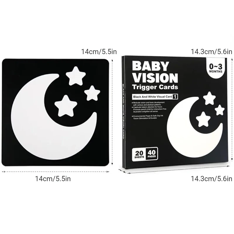 Montessori Baby Visual Stimulation Cards High Contrast Flash Card Infant Visual Early Education Learning Toys For Newborn Gifts