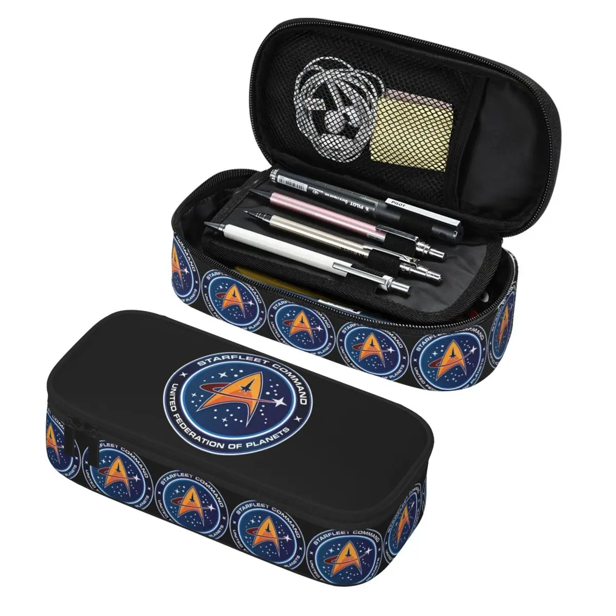Star Treks Science Fiction TV Series Pencil Case Pencil Pouch Storage Stationery Supplies Large Storage Pen Box Pencil Bag