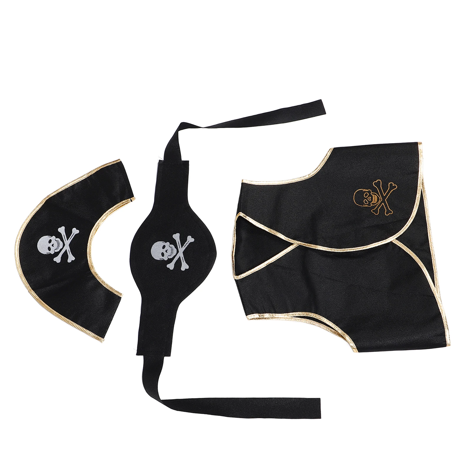 

Pirate Suit Accessories Women Mens Costume Captain Hat Costumes Party Man Skull Pattern Pirate Belt Set Comfortable Wear