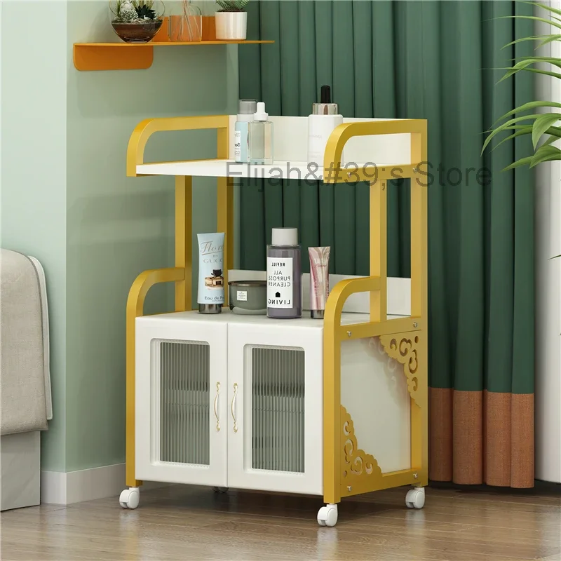 

Golden Iron Tool Trolley Drawers Portable Professional Auxiliary Cart With Wheels Carro Peluqueria Salon Furniture MQ50TC