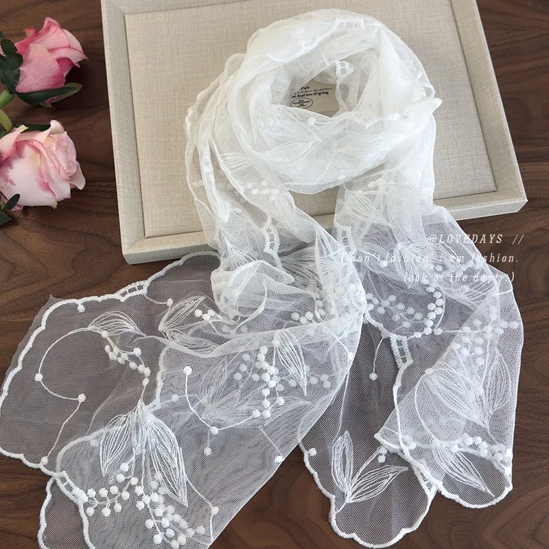 ヴィンテージレース刺繍スカーフ-レディース-無地-多用途-ロングネック-スカーフ-ヘッドラップ-ヘアバンド-2-in-1-エレガント-デイリーエッセンシャル