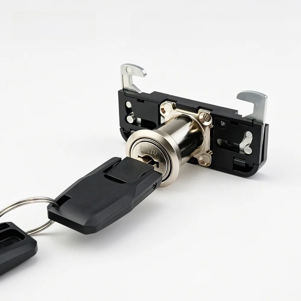ABS and Zinc Alloy Rolling Shutter Lock for File Cabinets with Carbon Steel Hooks and Folding Key for Long Life