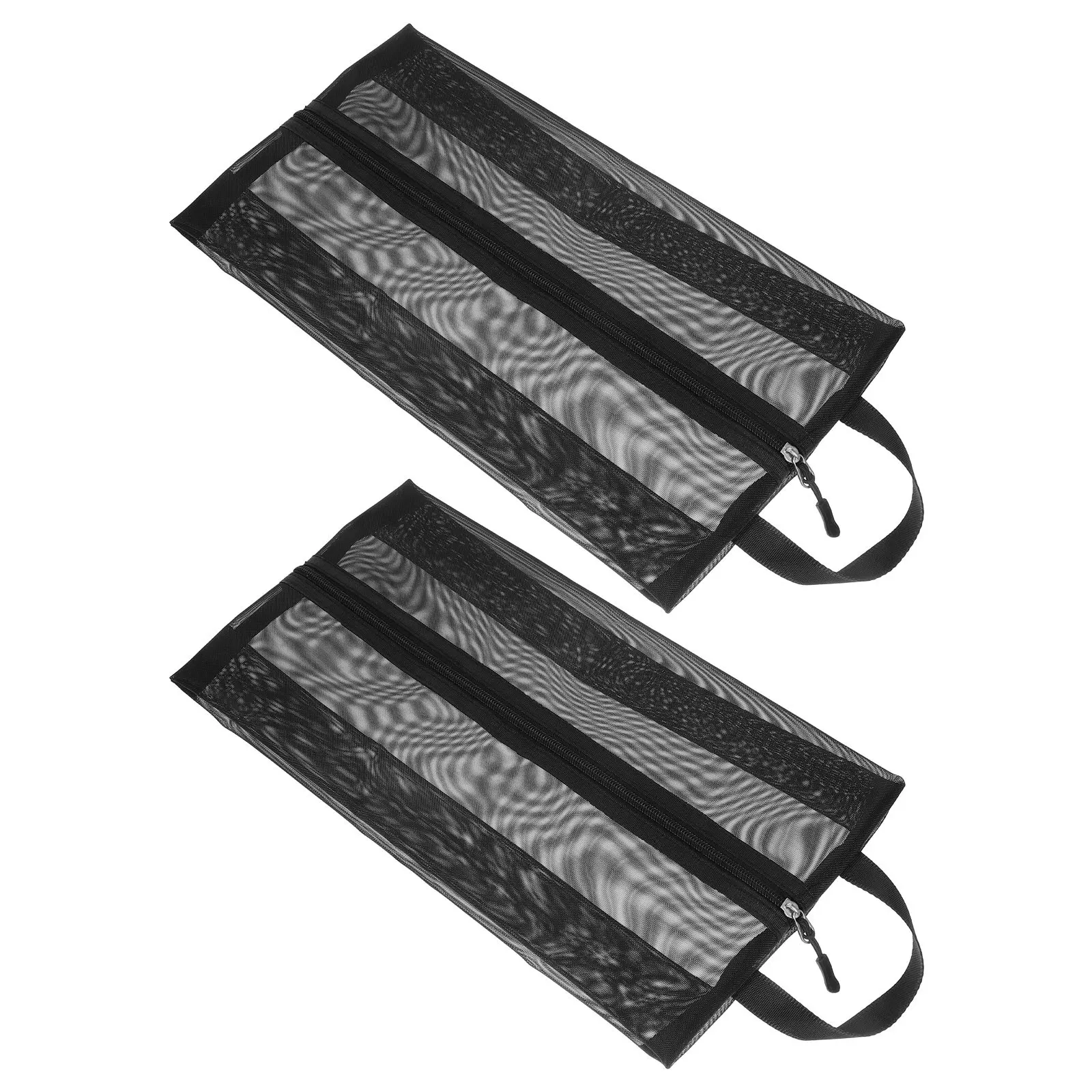 

2Pcs Mesh Shoe Travel Bags Portable Handheld Tote for Outdoor Activities Business Trips Vacation Sneaker Boot Storage Organizer