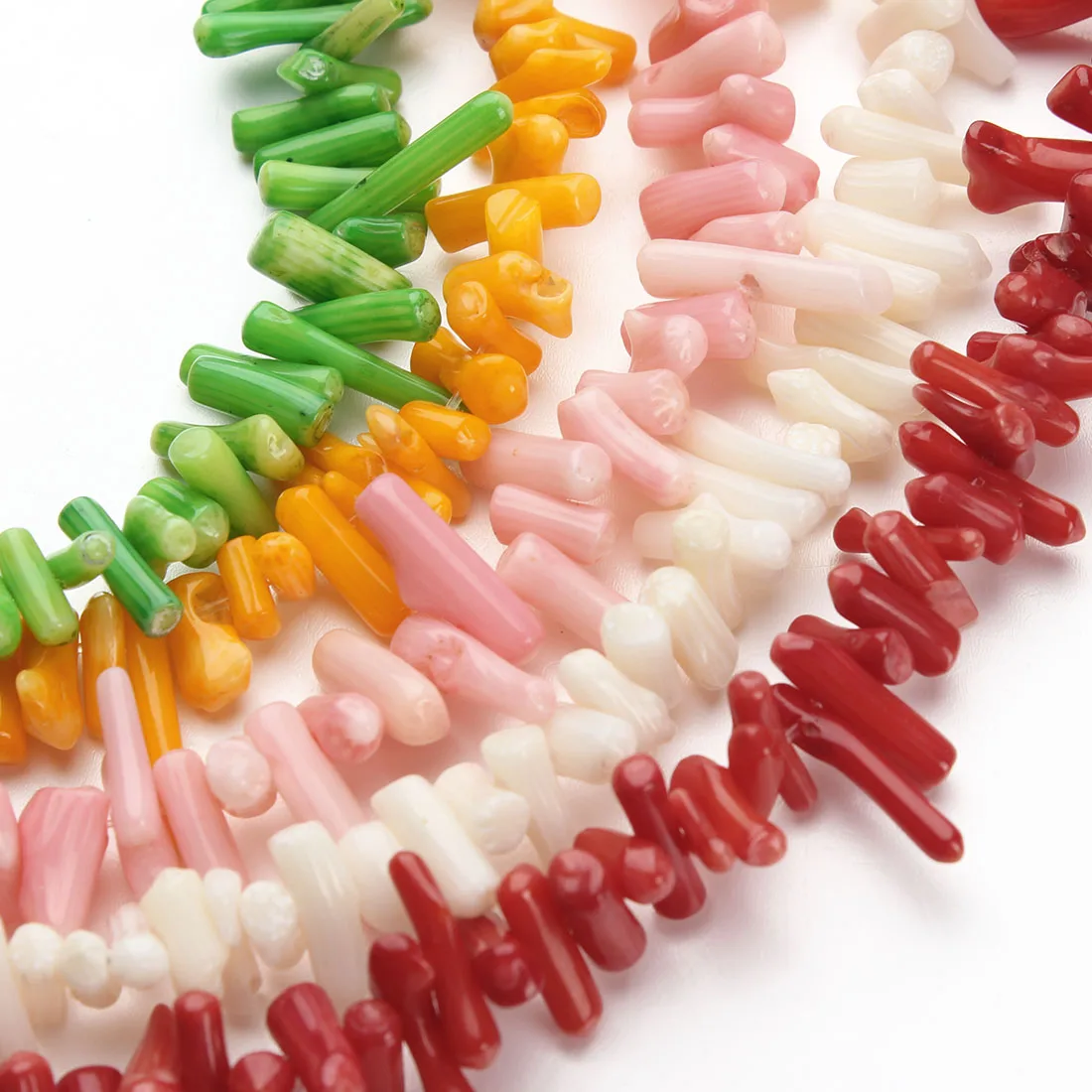 1 ستراند الحجر الطبيعي المرجان الخرز الملونة غير النظامية شكل المرجان الخرز فضفاض خرزة مباعدة DIY بها بنفسك صنع المجوهرات قلادة سوار