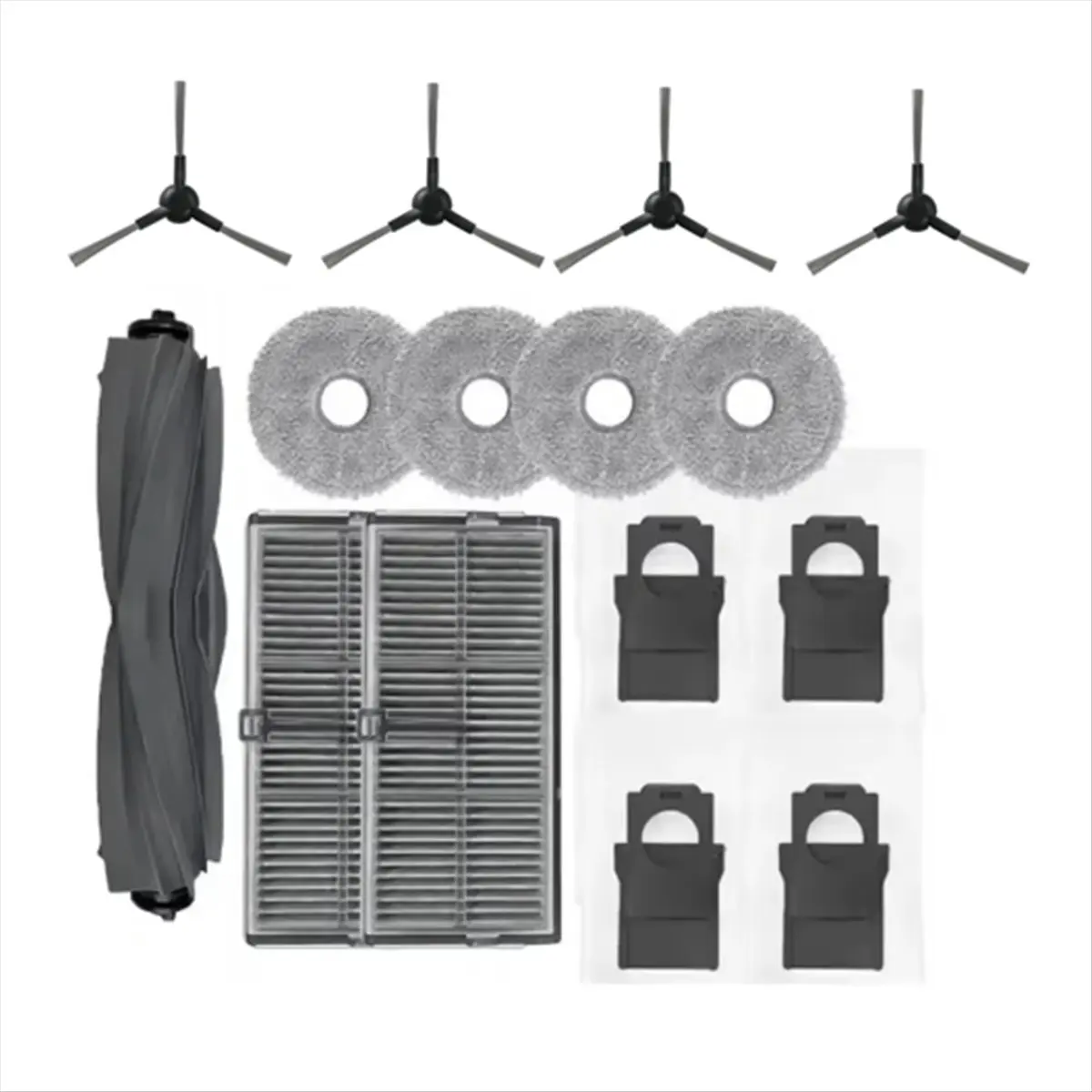 DT1245 TO 15 Pcs for E30 Ultra / Trouver E30 Ultra Vacuum Cleaner Accessories Main Side Brush Mop Filter Dust Bags