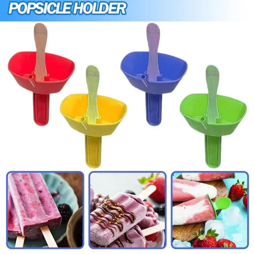 Dirtiness free Portable Anti-drip Tray Double Lightweight Anti-flow Ice Cream Bracket Drip Proof Popsicle Holder Ice Pop Guard