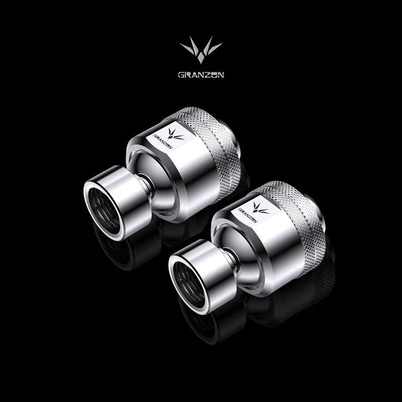 

Granzon GD-X,360 Degree Freely Rotary Fitting,G1/4'' Male To Famale Connector Universal Joint Water Cooling Adaptor Black/Silver