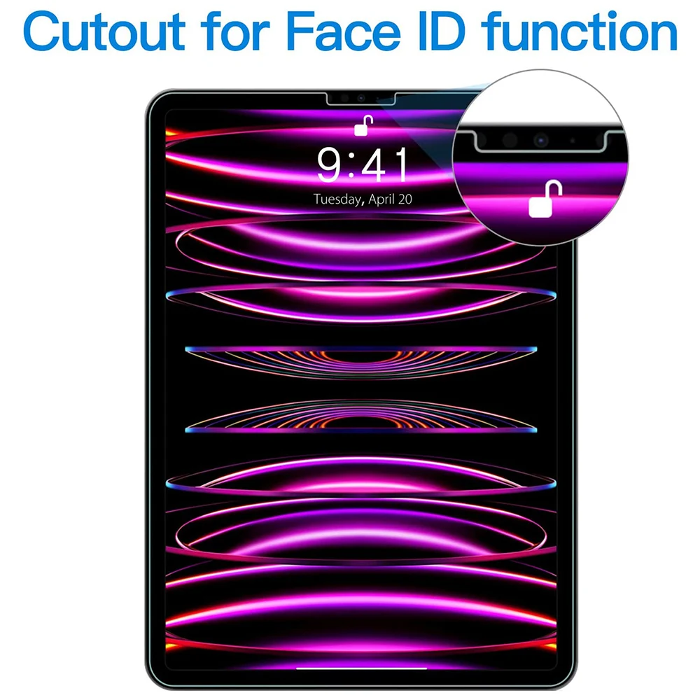 애플 아이패드 프로 11 2020 2021 2022 4 세대용 9HD 강화 유리, 풀 커버리지 스크래치 방지 스크린 보호대 필름, 3 팩