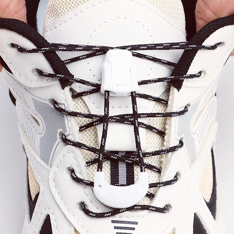 Reflektierende Schnürsenkel ohne Binden, Elastische Schnellverschluss-Schnürsenkel, Ersatz-Schnürsenkel für Sneaker, Laufen & Alltag, Unisex für Erwachsene und Kinder