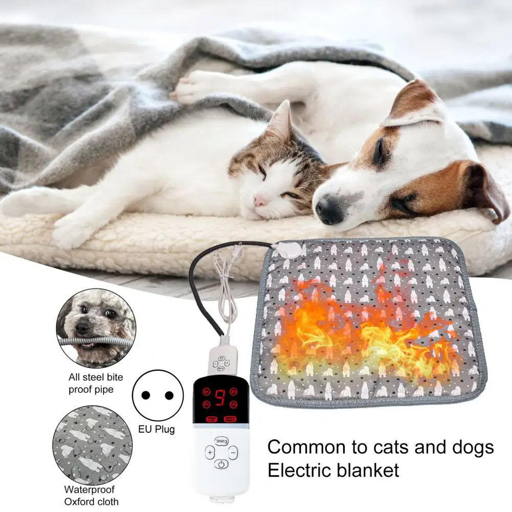 Pet Electric Mat  Waterproof   Pet Heating Pad Pet Dog Cat Household Heated  Blanket