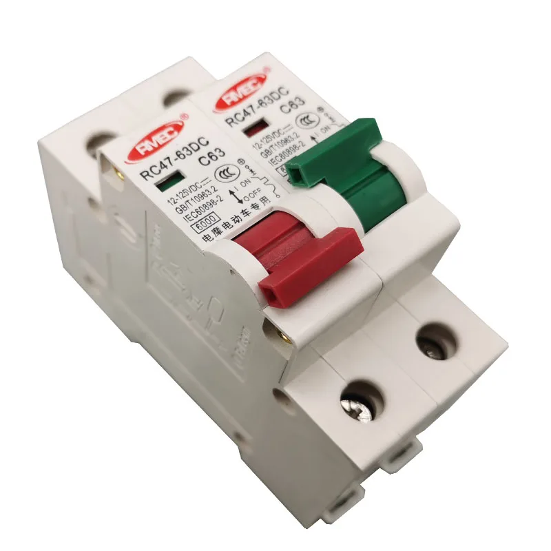 DC12V 24V Solar Miniature Circuit Breaker 32A 63A 80A 100A 125A 150A 200A 250A Overload Protection Battery Asynchronous Switces