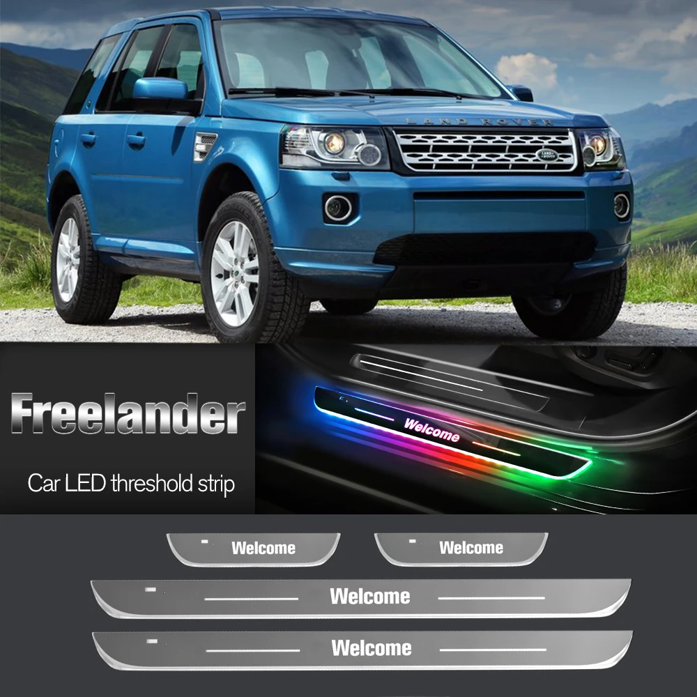 

Car Door Sill Light For Land Rover Freelander 1 2 1997-2014 2005 Customized Logo LED Welcome Threshold Pedal Lamp Accessories