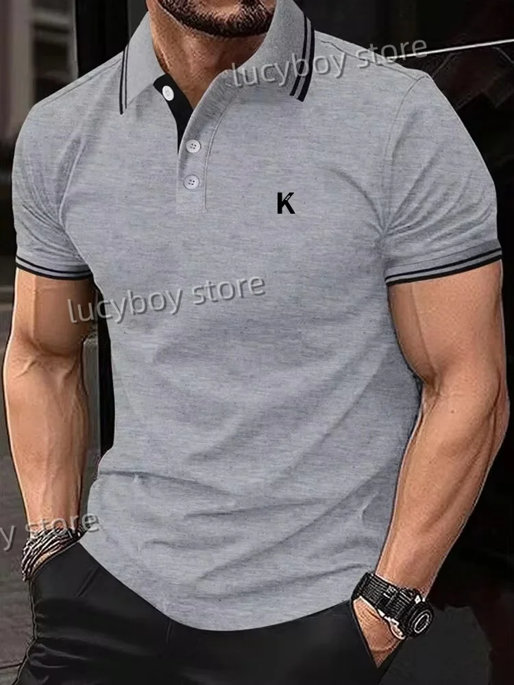 Men's Print Polo Golf Shirt Daily Wear Polo Shirt Short Sleeves buttons Regular Fit Polo Sweater Men Bussiness Polo Men Clothing image 2