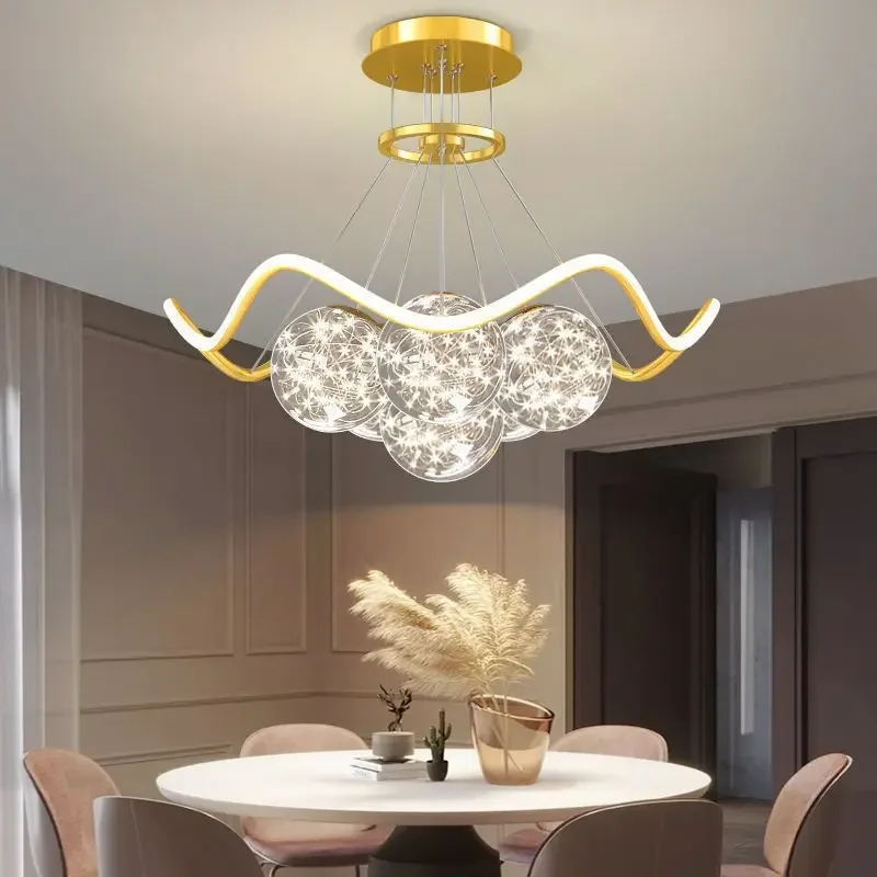 Modern minimalist starry sky restaurant pendant light luxury bedroom study light