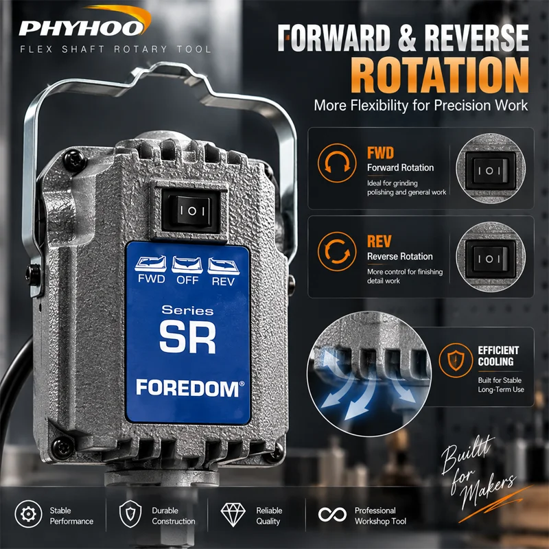 PHYHOO SR Suspension mold machine Flex Shaft Rotary Tool Hanging Grinder Foot Pedal Jewelry Polishing Engraving 110V 220V Carver
