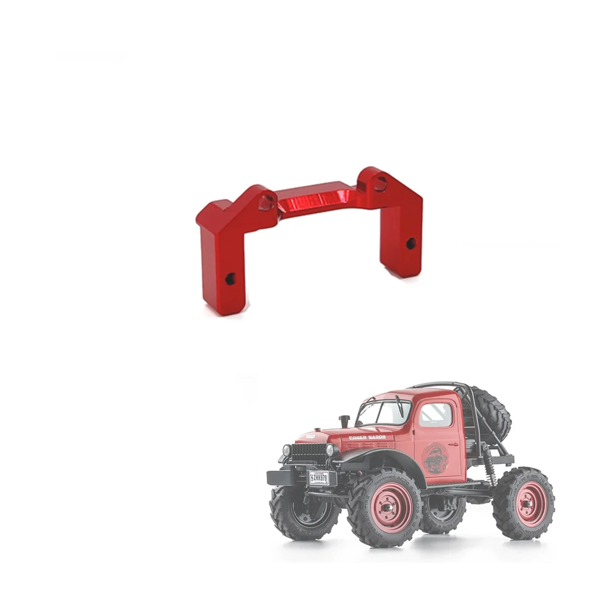 Metal Servo Mount for FMS FCX24 1/24 RC Crawler Car Upgrade Parts Spare Accessories,Red