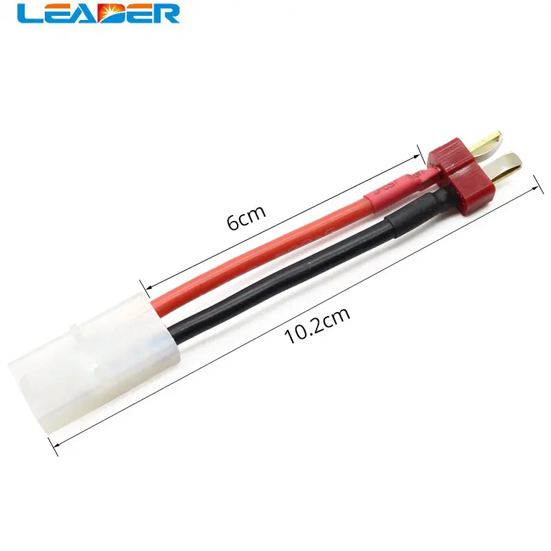 

LEADER SOLAR Free Shopping 5 Pcs/Lot Tamiya Female To Dean Plug Male 14 AWG Silicone Wire Connector Adapter 60MM for RC Model