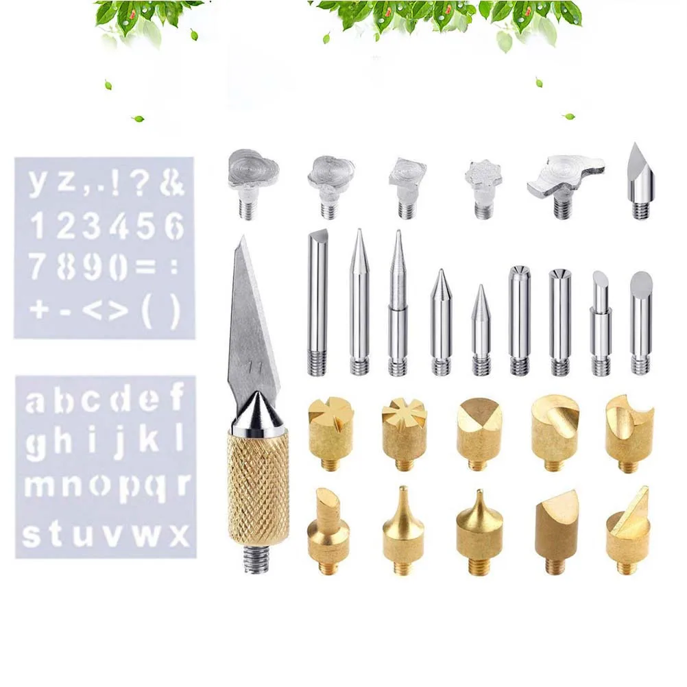 

Набор для резьбы по дереву, 28 предметов, с разнообразными насадками для пайки, легкий, эргономичный дизайн, для резьбы по дереву, пробке и художественной обработки