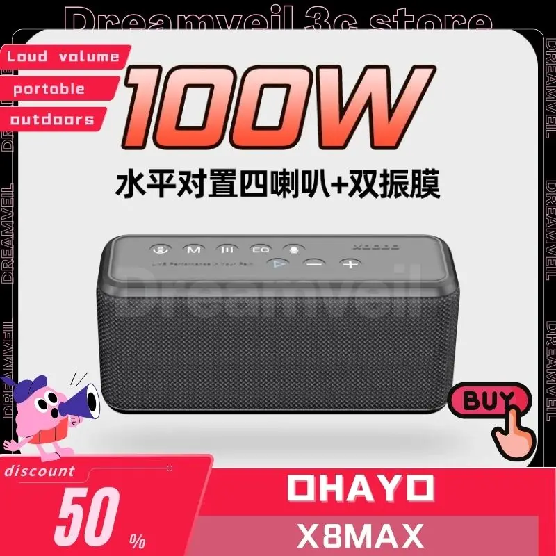 

Супер мощный Bluetooth-динамик XDOBO X8 Max 100 Вт, беспроводной динамик, сабвуфер, функция внешнего аккумулятора, пользовательская поддержка TWS, USB/TF/AUX