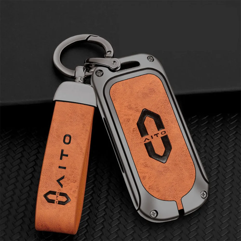 

For Huawei Aito M5 M7 2022 2023 Car Remote Control Key Case Keychain Garnish Trim Cover Decoration Protection Cover Accessorie