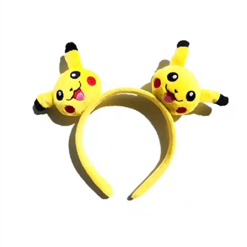 7 Style Pokemon Anime Headwear Cute Pikachu Headband Face Wash Headband Cute Hair Clip Headband Gift Toy for Children Adult