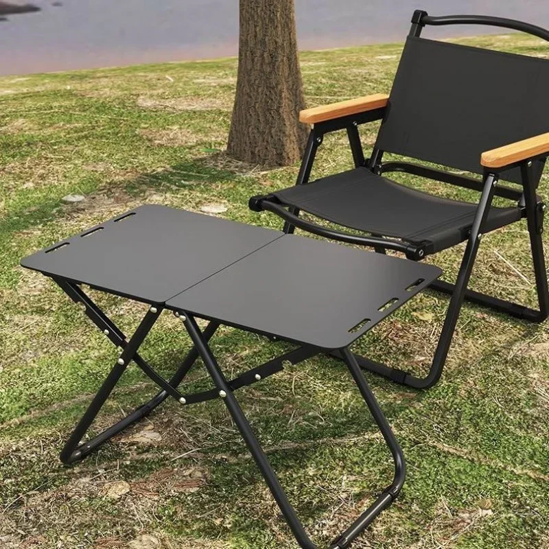【Hot】Portable Folding Camping Table Outdoor IGT Compatible Heavy Aluminum Outdoor Picnic Tactical Height Adjustable Carry B