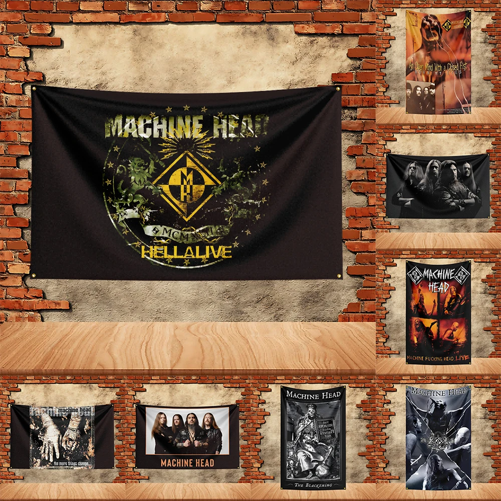 90X150ft Machine Head Band Party Flag Polyester Printed Flag Banner Tapestry for Garden Garage Decoration Concert Flag