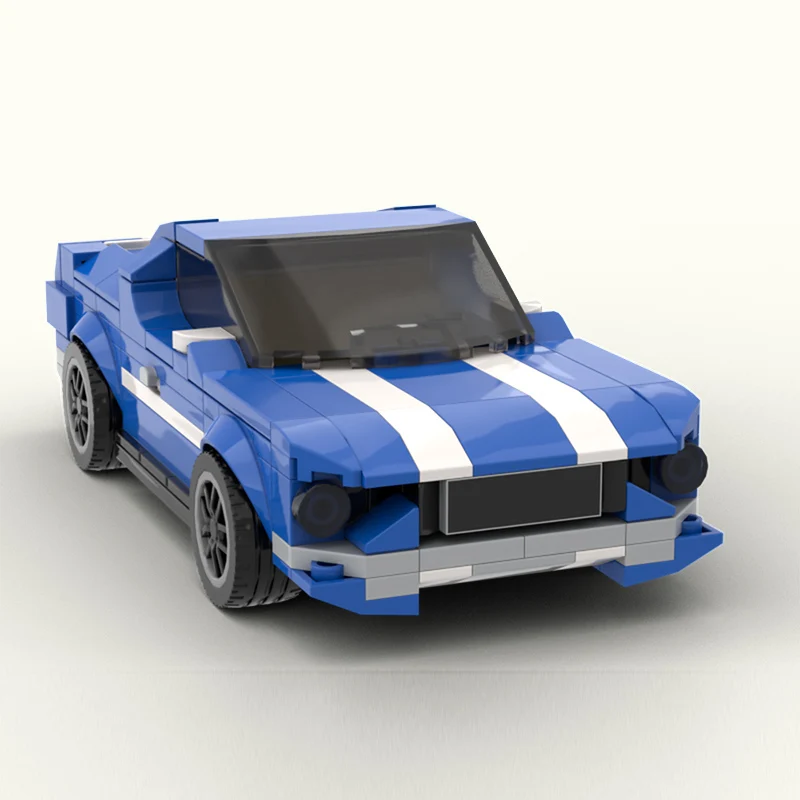 Speed Racing Car Model MOC Building Bricks Mustang Fastback GT 500 Hypercar Modular Technology Children Gifts Assemble Toys Suit