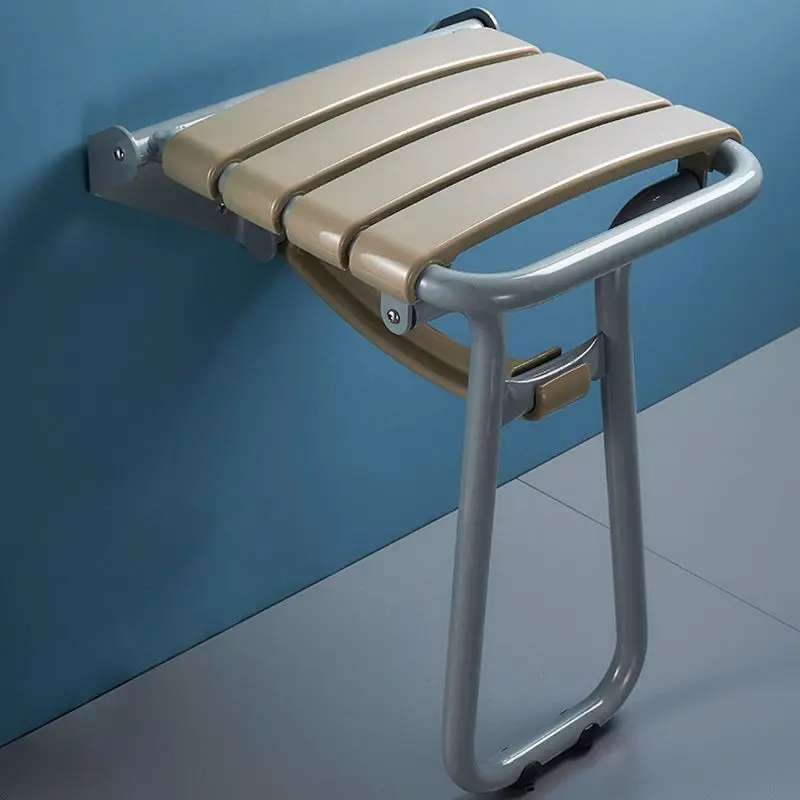 

Bathroom Safety Folding Seat Bathing Chair Shower Toilet Wall Bench Entrance Shoe stool Replacement Aluminum Alloy+ABS Panel