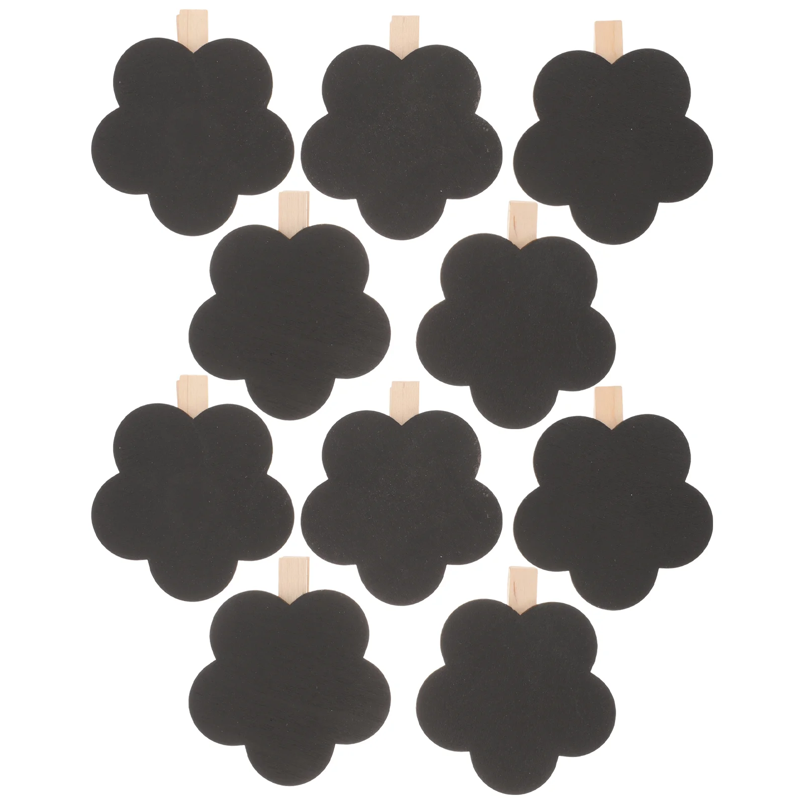 10 Pcs Blackboard with Clips Chalkboard Mini Tongs for Serving Clamps Labels Memo Small Signs Food