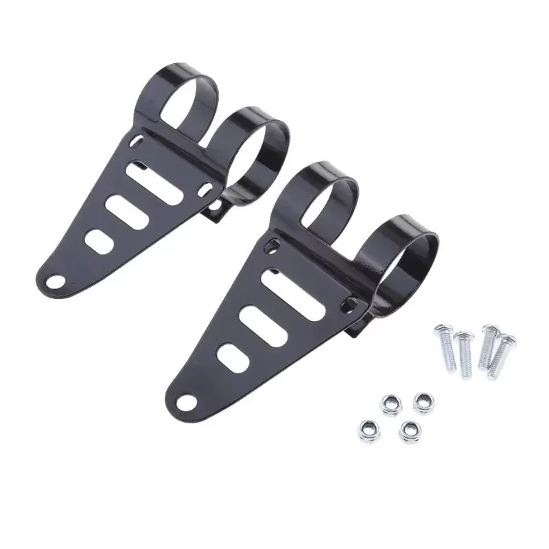 1 Pair Universal Motorcycle Headlight Brackets with Mounting Parts Motorcycle Refitted HeadLamp Holder 41-43mm Motorcycle Parts