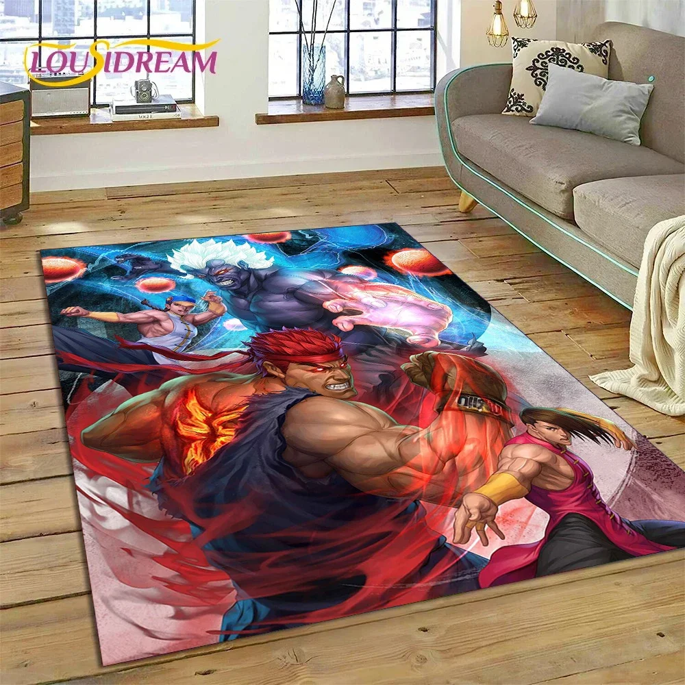 Lastest Retro Game Street Fighter SF Carpet for Living Room Bedroom Home Decor,Floor Mat Non-slip Decoration for Sofa Doormat