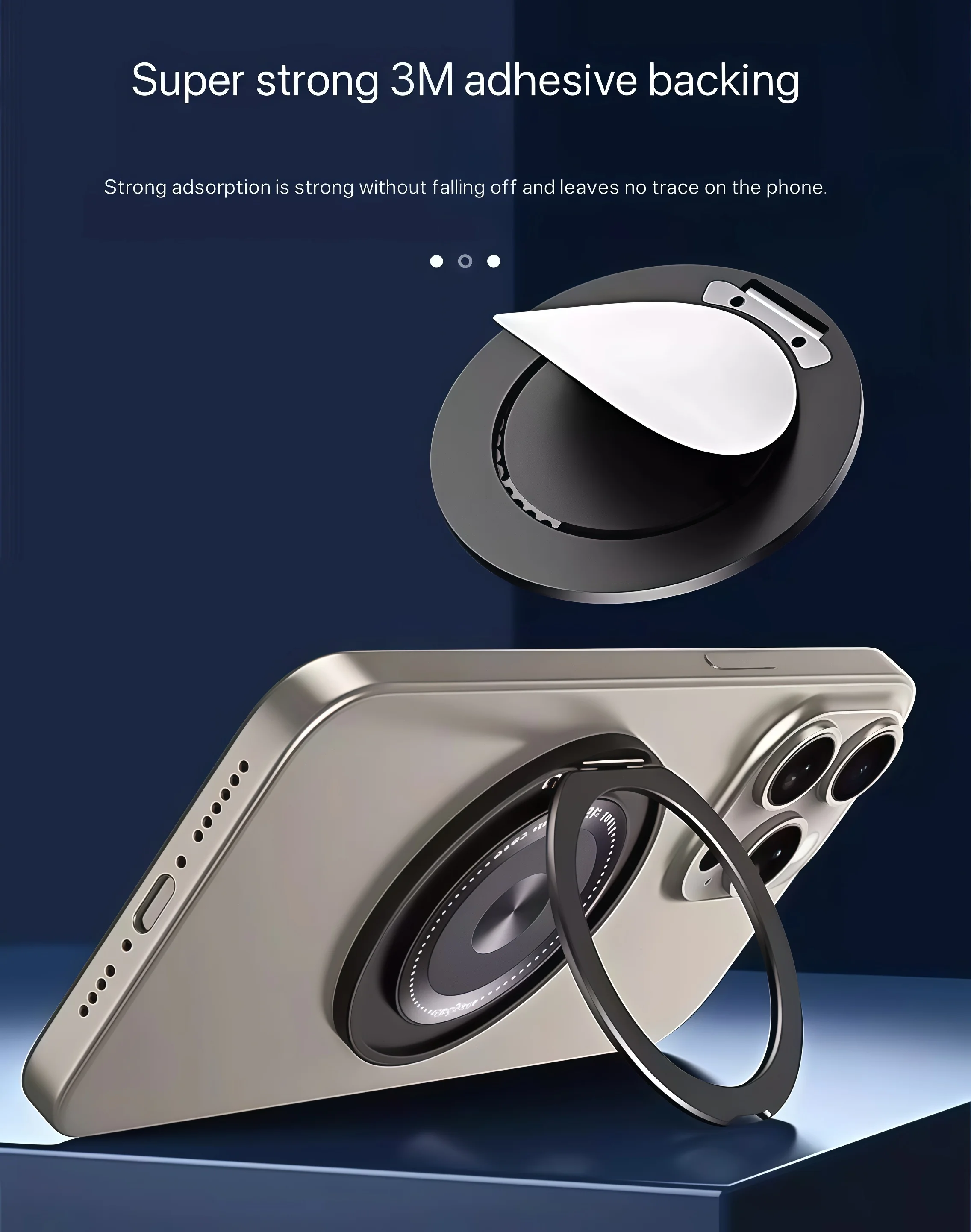 1pcs ultra-thin 360 degree rotating phone holder adhesive lazy universal magnetic back sticker multifunctional special view 3