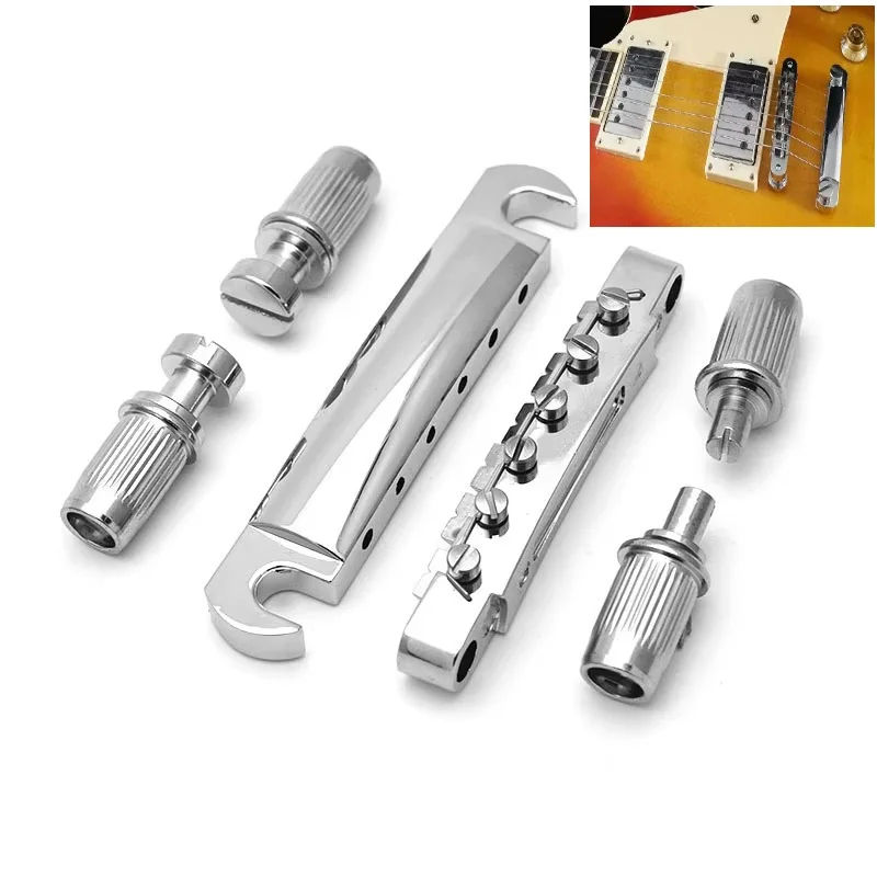 

LP Guitar Bridge and Tailpiece Set Guitar Bridge Locking Tune-O-Matic TOM for LP Electric Guitar Parts Accessories 3 Colors