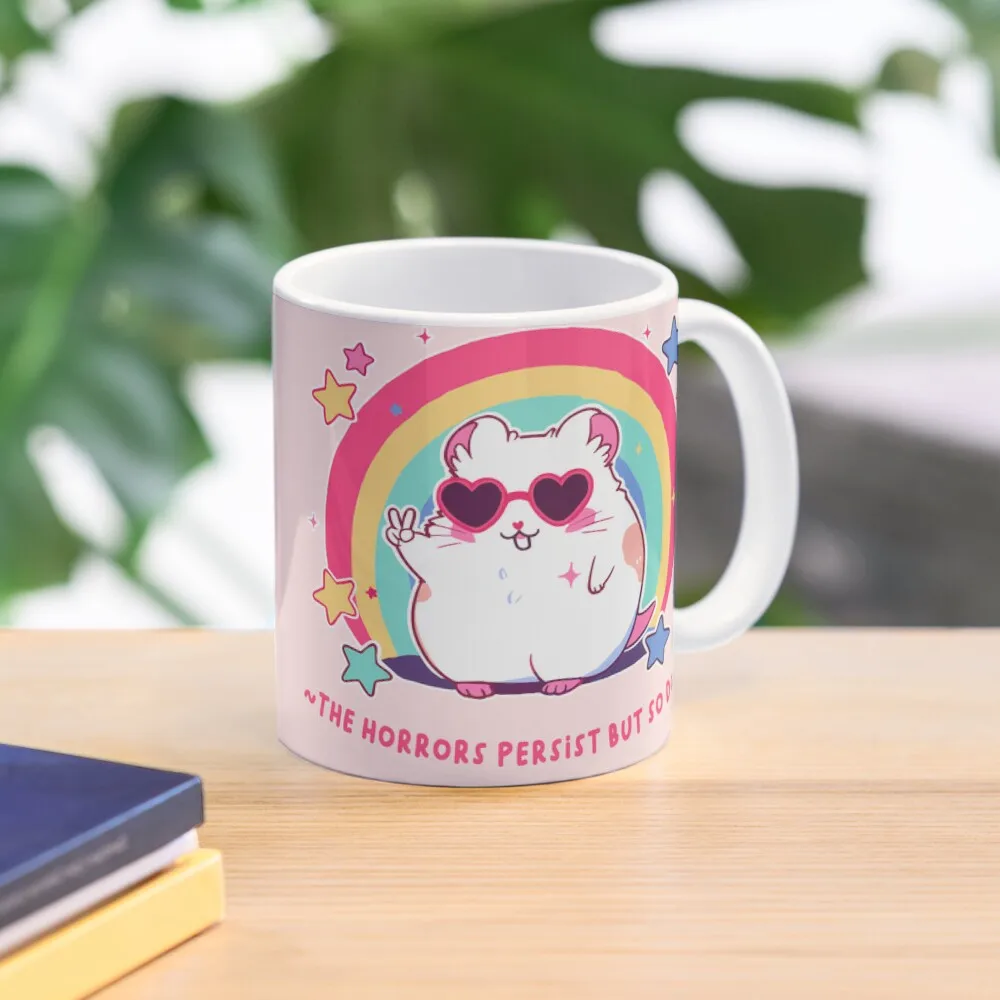 The Horrors Persist Hamster Meme Classic  Mug Handle Round Simple Tea Photo Picture Drinkware Gifts Coffee Image Cup Design