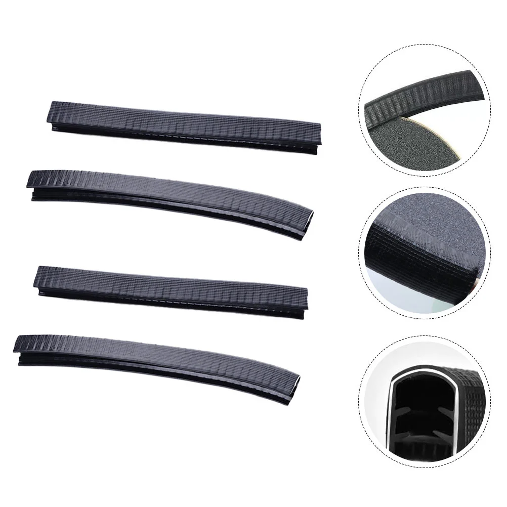 

2 Pairs Trick Fish Board Protective Cover Skateboard Impact Protection Strip Thicken Black