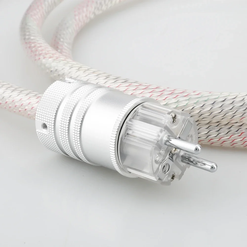 Cable de alimentación HIFI Valhalla 7N OFC Schuko, Cable de alimentación de CA UE EE. UU. para amplificador de CD, decodificador, Cable de alimentación