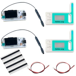 2 juegos de placa de desarrollo ESP32 LoRa V3 868MHz-915MHz SX1262 pantalla OLED de 0,96 pulgadas BT + WIFI Lora Kit para Arduino IOT Smart Home