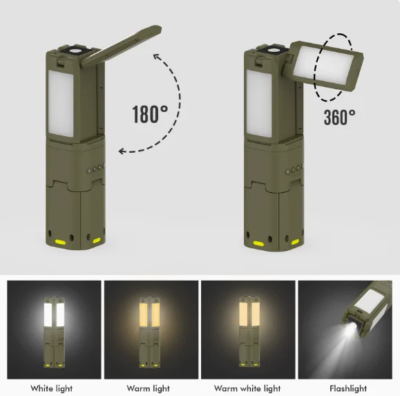 

High-Capacity LED Tent Lamp Waterproof Outdoor Camping Light Portable Lantern for Hiking & Job Site Use