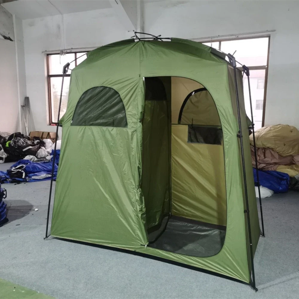 2026 Double Room Waterproof Outdoor Beach Camping Shower Room Camp Shower Caravan RV Bathing Tentpromote sales