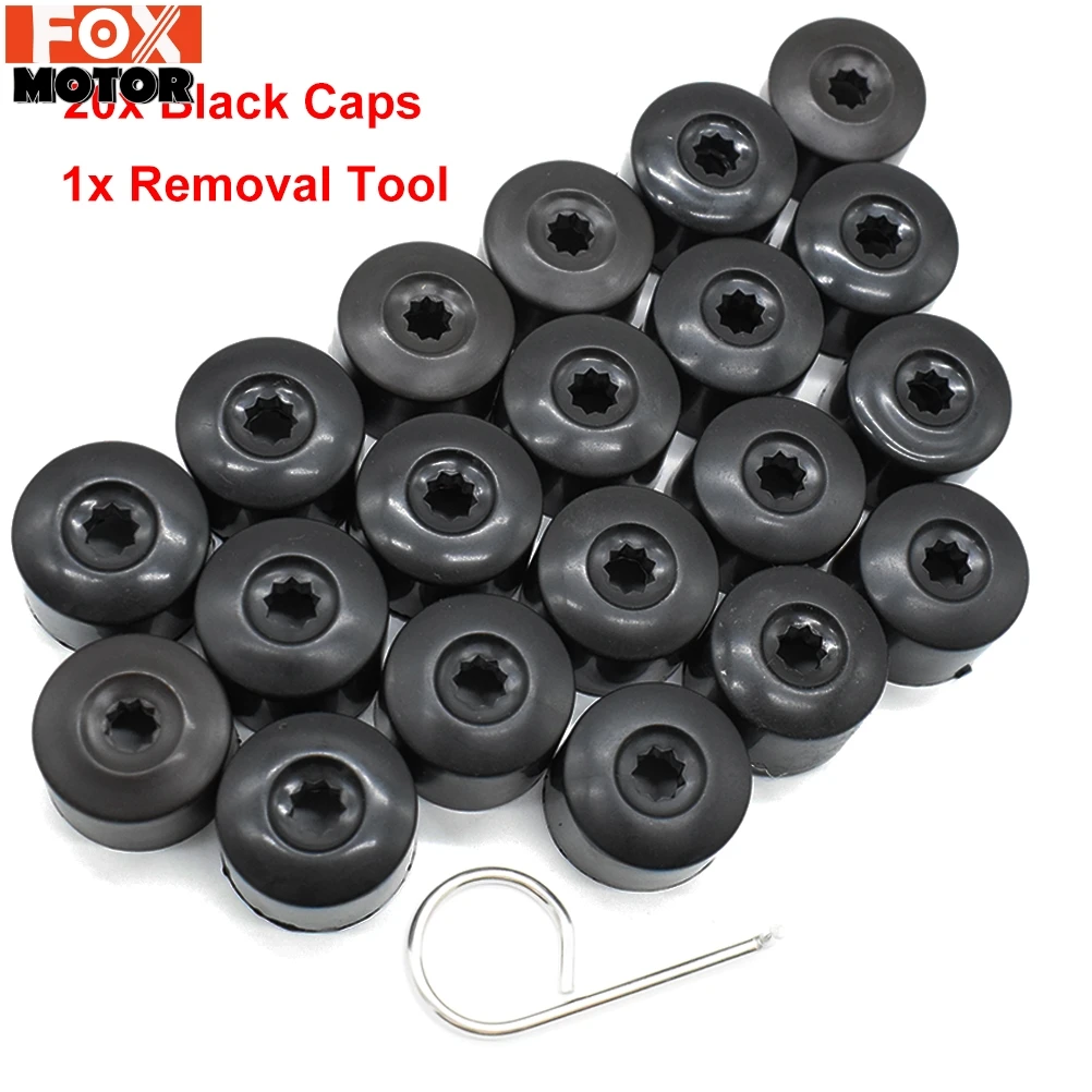 28mm 20x Wheel Center Nut Cover Lug Bolt Grey Cap With Removal Tool For VW Golf MK7 Touran Scirocco Beetle Jetta 2015 2016 2017