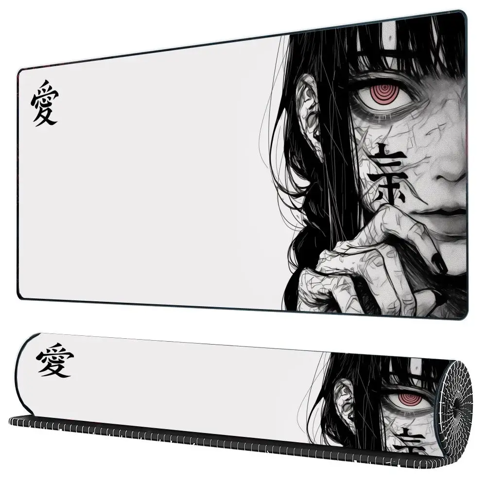 

Большой коврик для мыши в стиле аниме для девочек, игровой коврик для мыши 90x40 см, китайский персонаж «Любовь», киберспортивная тема, нескользящие игровые аксессуары, настольный коврик