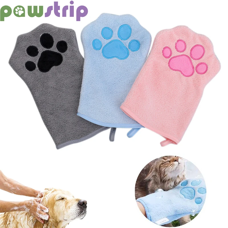 1/2Pcs Pet Bath Gloves Microfiber Quick Drying Dog Cat Bathing Towel Soft Double Sided Puppy Kitten Grooming Gloves Pet Supplies